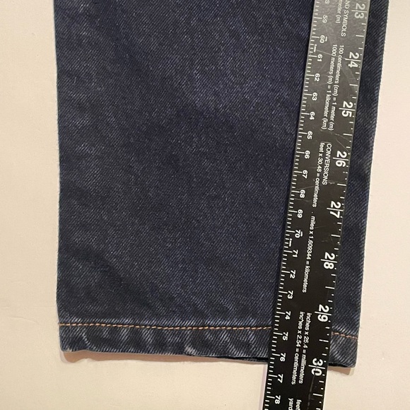 High-Rise Straight Leg Women’s Jeans - Dark Blue - Picture 14 of 16